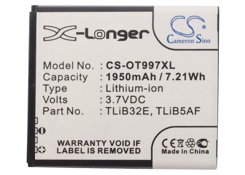 UK Battery for Alcatel One Touch 5035 One Touch 5035D CAB32E0000C1 CAB32E0000C2 - 第 5/5 張圖片
