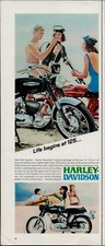 1967 Harley Davidson 125 Motorcycle Magazine Advertisement Pretty Girls