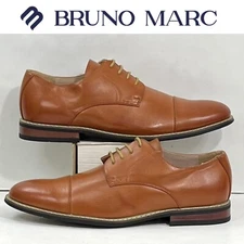 Bruno Marc Men’s Prince-6 Classic Dress Oxfords Size 11 Brown Leather