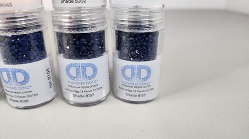 Diamond Dotz lot of 9 Jars NEW Blue Green Pink Cream - Imagen 3 de 7