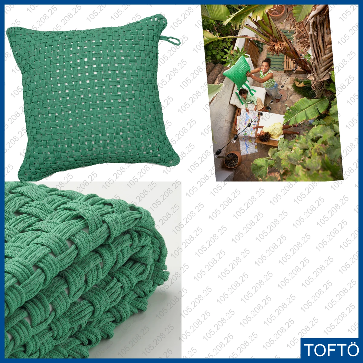 Bright 2025 green cushion