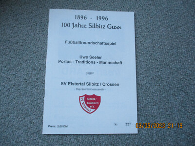 Programm + Ticket          Elstertal Silbitz - Uwe Seeler Team    1996