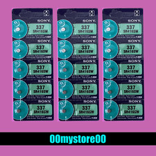 15 SONY 337 EXP 10/2030 Watch Coin Button Cell Battery SR416SW Ships from CA