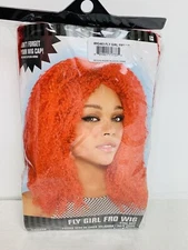 Fly Girl Red Afro Wig  FUN HALLOWEEN 60s 70s DISCO CLOWN COSTUME PARTY CURLY FRO