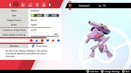 Pokémon Espada y Escudo Genesect 6IV 🙂 Brillante y No Brillante Los mejores vehículos eléctricos y naturaleza - Imagen 15 de 15