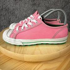 PF Flyers Rigid Wedge Lo Sneakers Womens 7 Canvas Pink Vulcanized Casual Shoe
