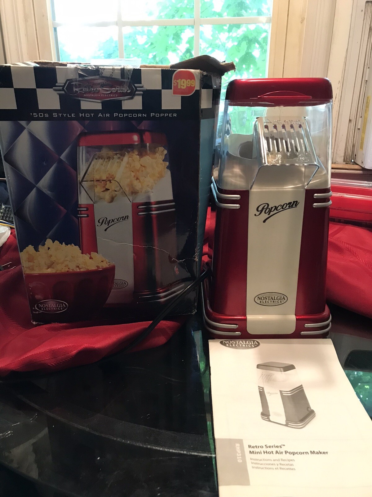 50s style hot air popcorn maker