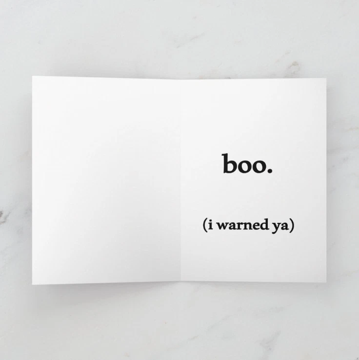 Happy Halloween - Scary 5.5" x 8.5'' Treat-&-Card with Writing Space Inside - Image 2 of 4