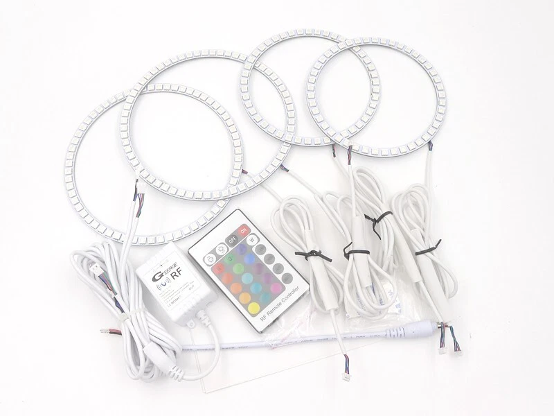 Para Fiat Punto 188 Mk2 2003 2004 2005 - ON RGB LED Angel Eyes Kit Bluetooth APP - Imagem 2 de 4