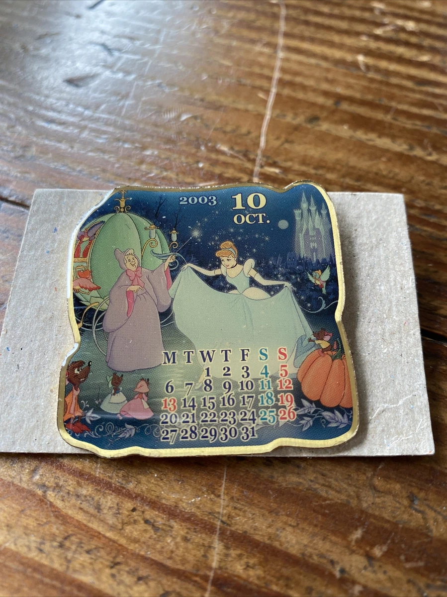 Cinderella, October 2003 Japan JDS Calendar Disney Pin LE2000 | eBay