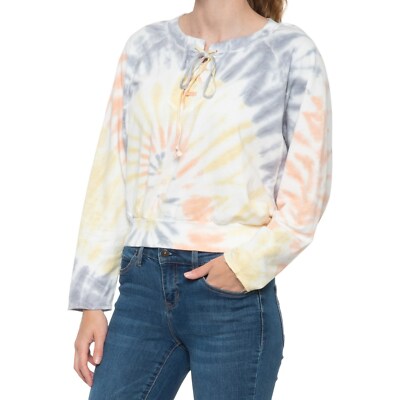 Young Fabulous & Broke Payton Crew Sweatshirt Women Size M Sun Swirl Color New