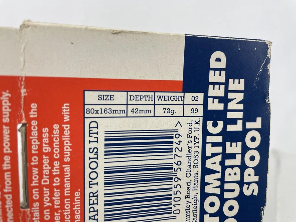 DRAPER replacement Automatic Feed Diublr Line Spool Garden Grass Trimmer 1.4mm - Image 4 of 4