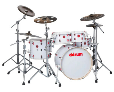ddrum Hybrid 5 Player 5-piece Acoustic/Electric Drum Set - White Wrap