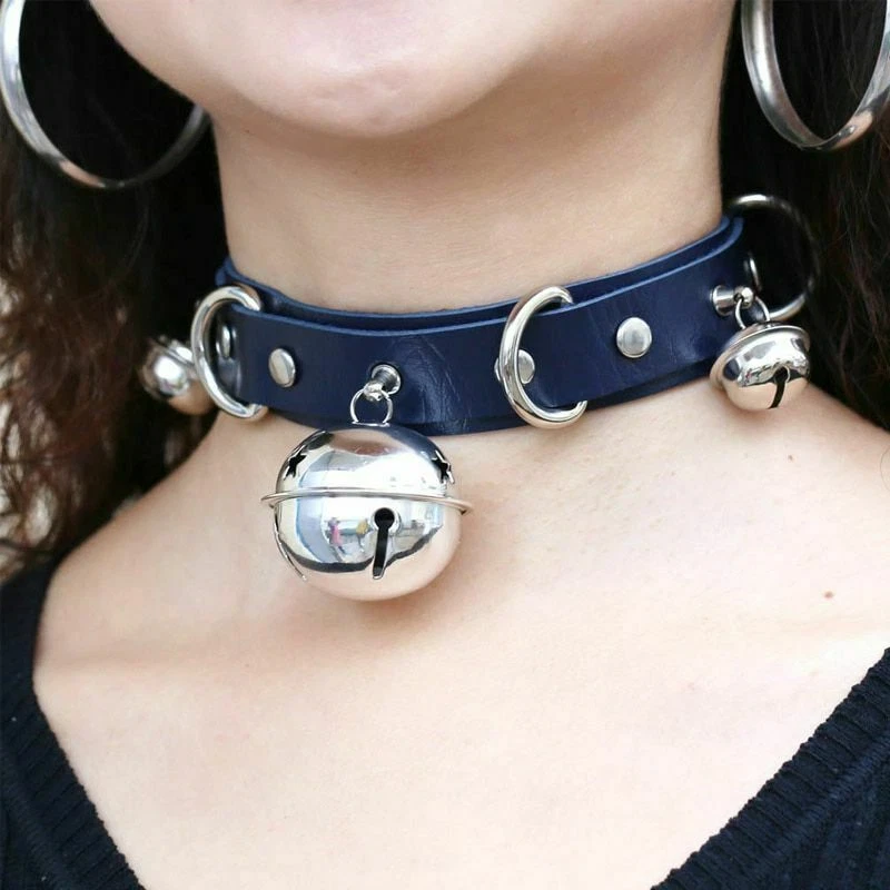 Harajuku Handmade Gothic Choker Trend Punk Leather Collar Belt Necklace Jewelry - Image 3 of 4