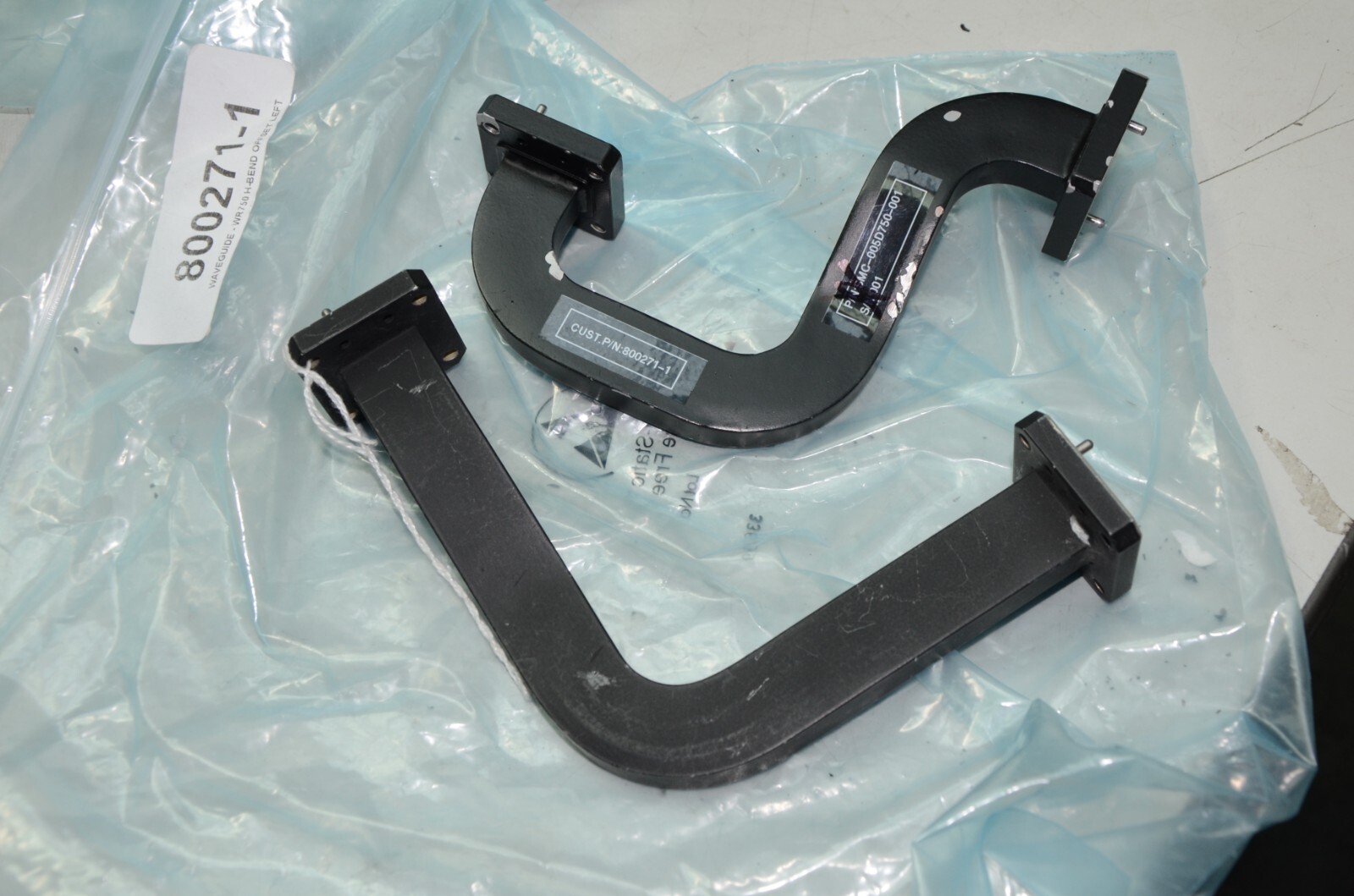 WRD750 H Bend Left Offset Waveguide Lot of 2 Specialty Microwave SMC-005D750-001