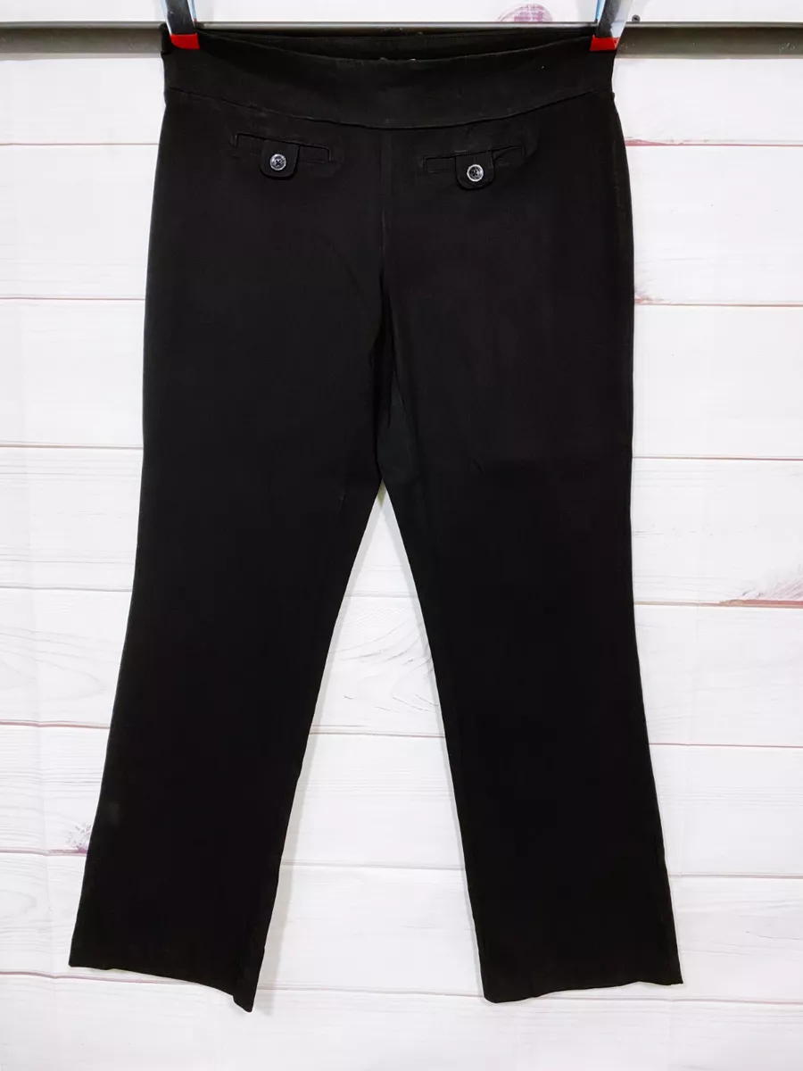 Style & Co. Stretch Womens Pants Size 1X Black Mid Rise Elastic Waist  Straight