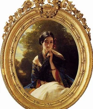 Oil princess leonilla of sayn wittgenstein sayn beautiful young girl in forest