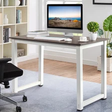43.3in Wood Computer Desk Laptop Study Table Workstation Home Office Furniture
