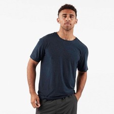 Vuori Men's Strato Tech Tee - Navy Heather Blue - Size L