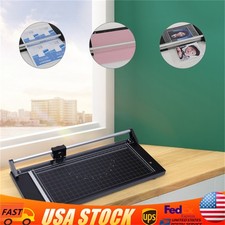 US - 24 Inch Manual Precision Rotary Paper Trimmer Sharp Photo Paper Cutter NEW