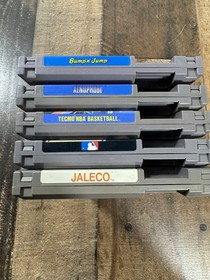 NES Lot of 5 Games: Bump n' Jump, Xenophobe, Tecmo NBA, Bases Loaded, MLB ...