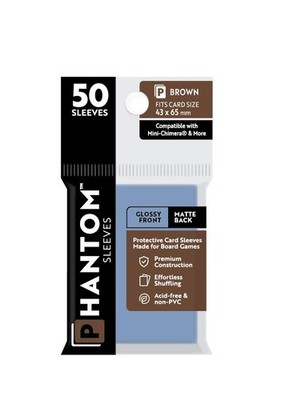 Phantom Sleeves: Brown Size (43mm x 65mm) - Gloss/Matte (50)
