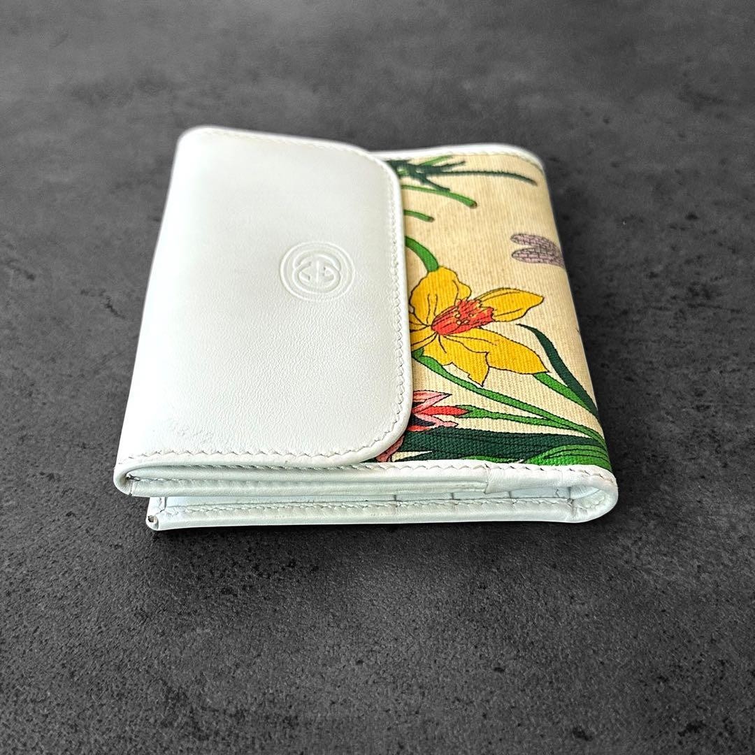GUCCI Floral Interlocking Pattern Bifold Wallet L… - image 6
