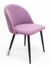 Sedie sala da pranzo cucina soggiorno gambe in acciaio tessuto idrorepellente