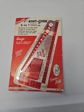 Susan Bates Knit-Chek Needle Gauge Ruler 14099 VTG USA