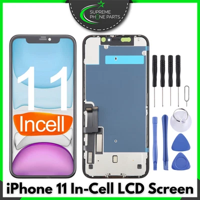 E-TECH61 For iPhone 11 LCD Screen Replacement Digitizer INCELL Touch Display Kit / Tools