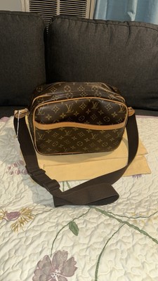 Louis Vuitton Reporter Shoulder Bag PM Brown Leather/PVC