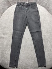 Levis 721 High Rise Skinny Jeans Womens 25 Gray Stretch Denim High Waist W25 L30