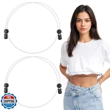 Mabor 2 Pcs Shirt Tuck Band Women, Tuck Adjustable Band, Crop Bands for Tucki