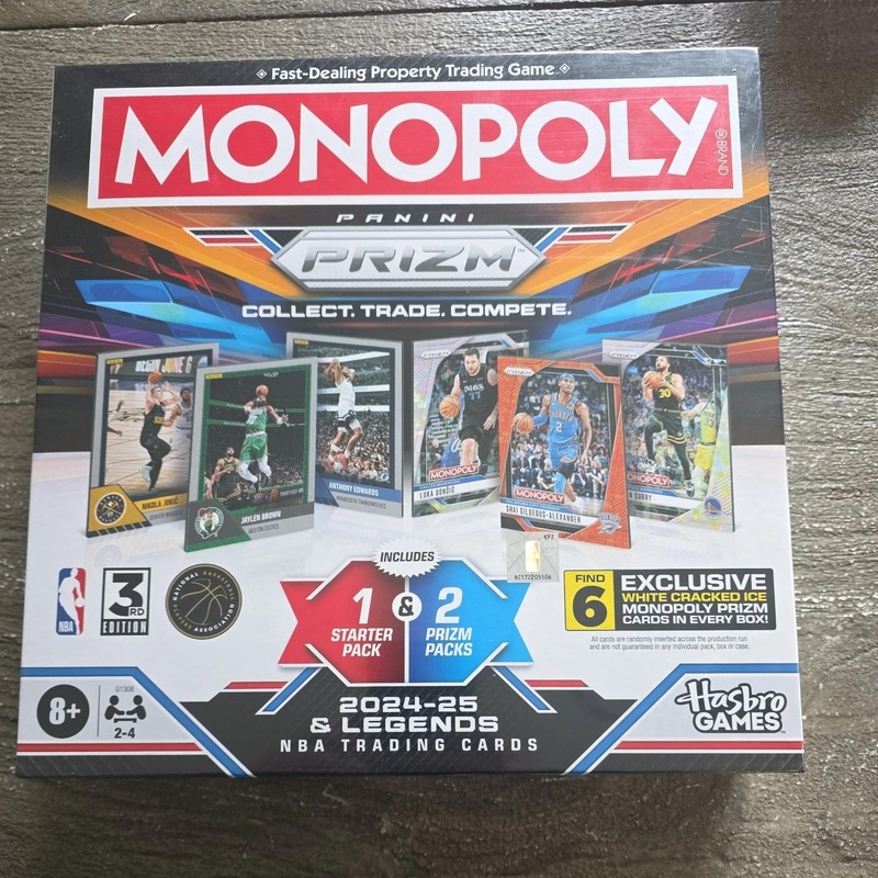 3rd Edition NBA Monopoly Panini Prizm Board Game 2024-2025 OPENED COMPLETE