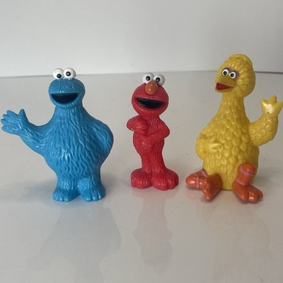 2009 Sesame Workshop Elmo, Big Bird, Cookie Monster Plastic Toy Figures