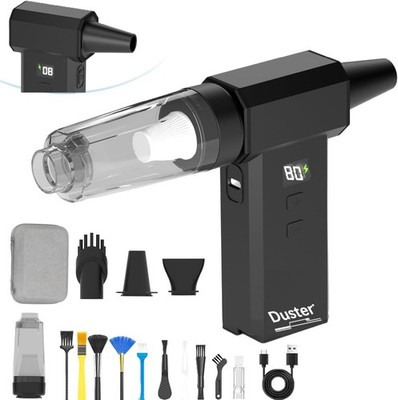 2 in 1 Electric Air Duster and Vacuum,130,000 RPM Powerful Cordless Compresse...