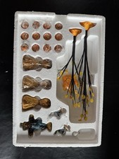 Dept 56 VILLAGE HALLOWEEN SET OF 22 ACCESSORIES 52704 CATS GHOST BNIB RETIRED
