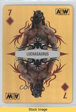 2023 Upper Deck AEW All Elite Wrestling Gold Luchasaurus 7 of Diamonds READ 0g14