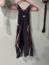 Speedo Womens Techsuit Size 24 Fastskin LZR Pure Intent Open Back Kneeskin