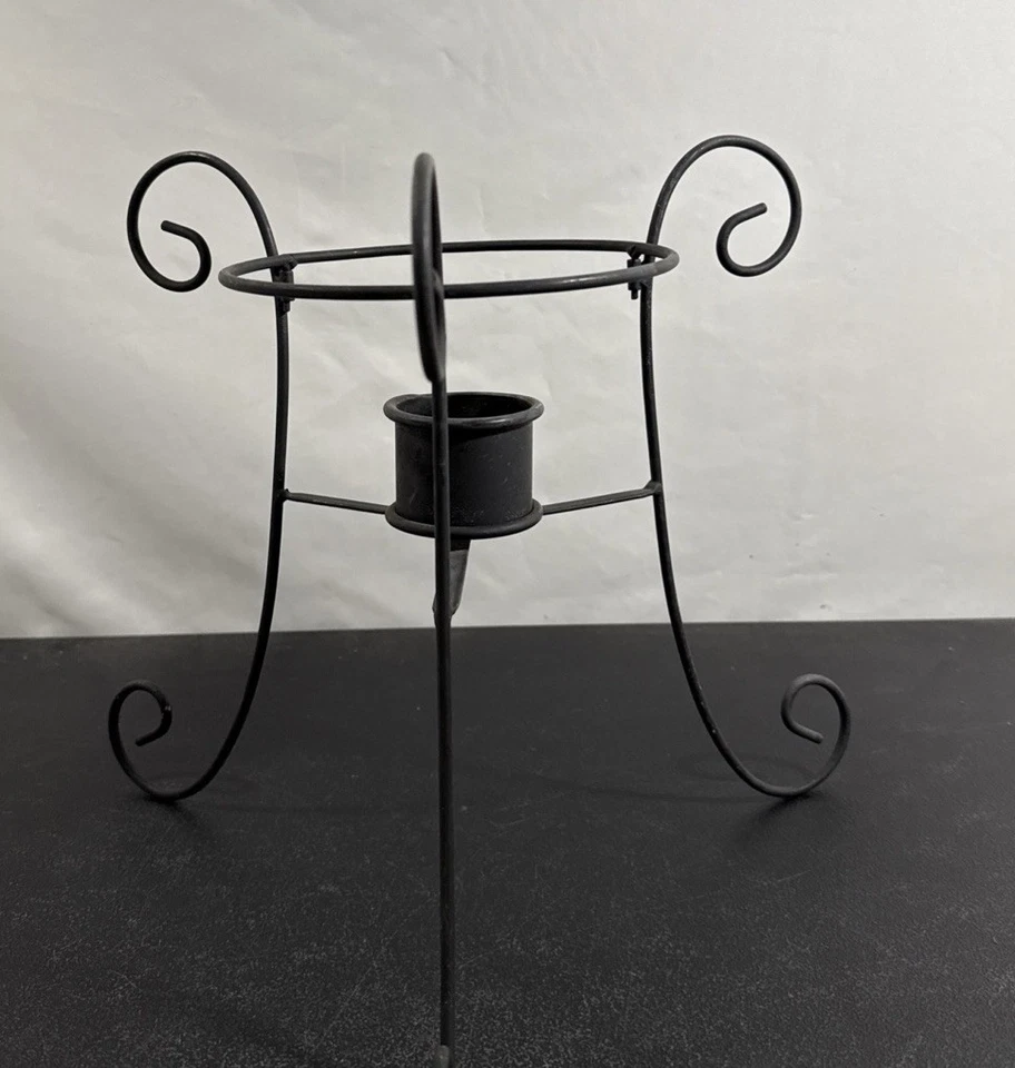 GLOBO MIRADOR/PLANTA Soporte, Metal Negro 12.5" Jardín, Césped, Patio En muy buena condición Foto 4 de 4