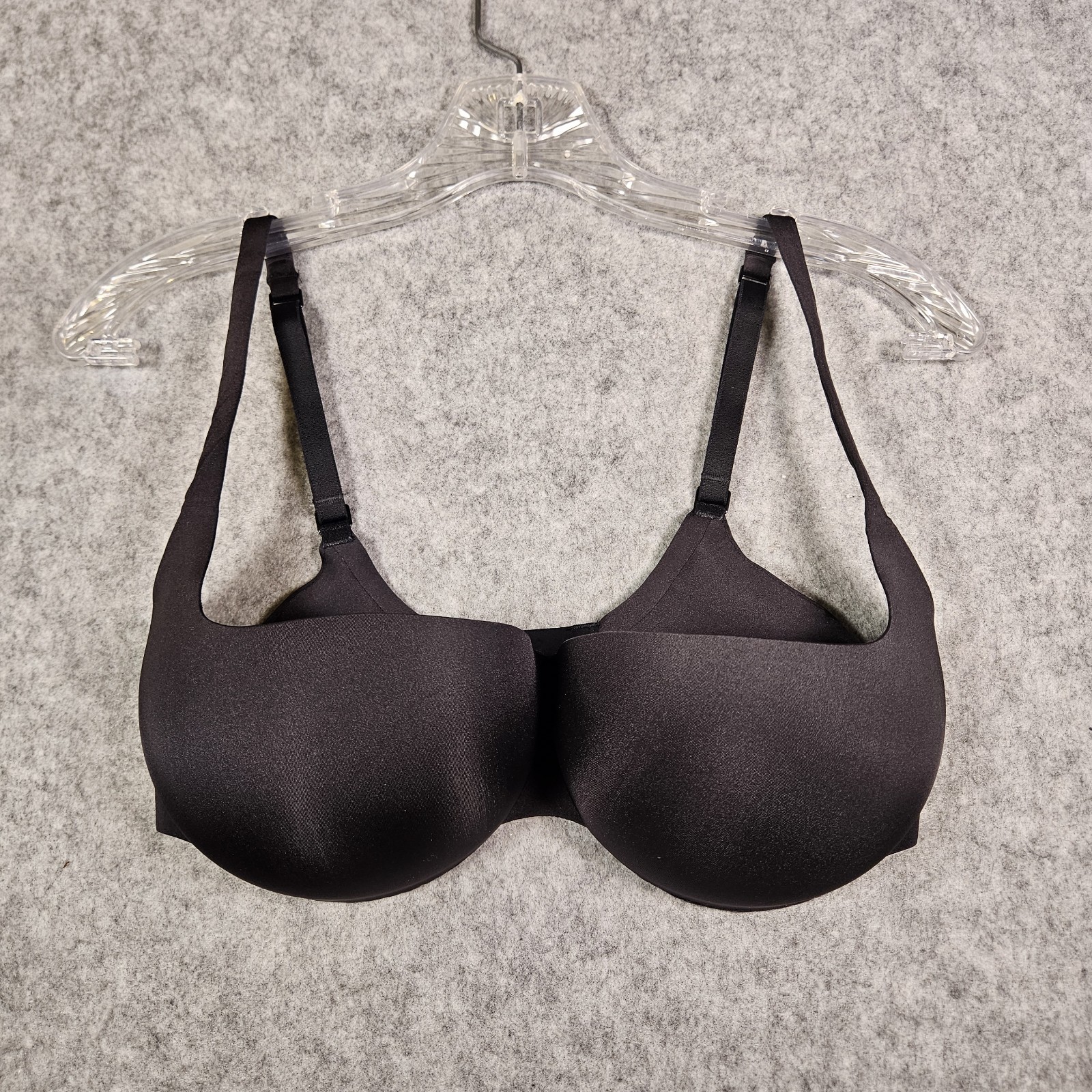 Skims Womens Black Ultimate Push-Up Balconette Bra Support Lift Comfort Sz 34DD