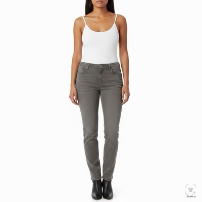Gloria Vanderbilt Amanda Jeans Womens Size 10 Gray Straight Leg High Rise