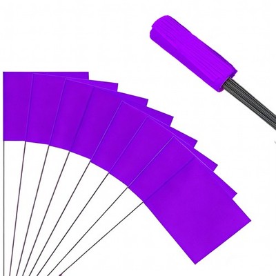 50Pack Purple Marking Flags, 13X4X5 Inch Marker Flags Use for Yard & Lawn, Boun