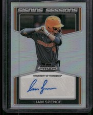 LIAM SPENCE 2022 Panini Prizm Draft Picks Signing Sessions Silver Auto #SS-LS