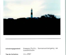 10129087 - 2285 Kampen Sunset at Lighthouse Photo Mounted on Cardboard