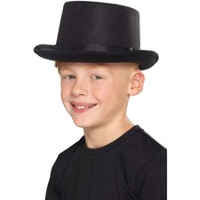 Victorian Top Hat Kids Showman Circus Fancy Dress Hat Boys Girls Accessory