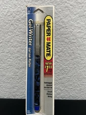 Vintage Paper Mate Gel-Writer Gel Ink Roller Pen Fine Point Blue 1995 Ink