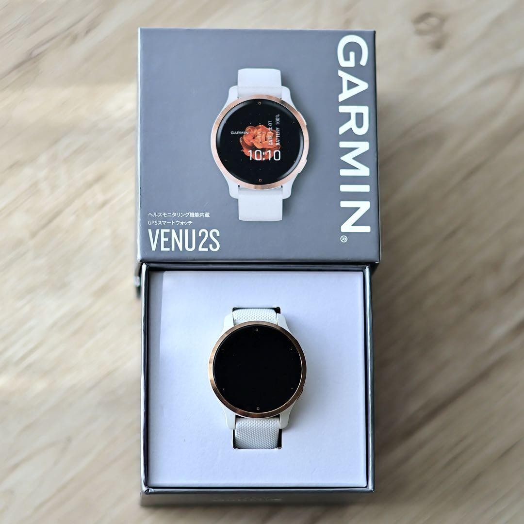 Garmin Venu 2S White Rose Gold Smartwatch with Box Manual Garmin Venu 2S White Rose Gold Smartwatch with Box Manual