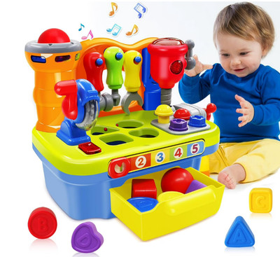 Little Artisan Game Workshop   Lights & Sounds Tool Bench Toy for Kids 1 - 3 y
