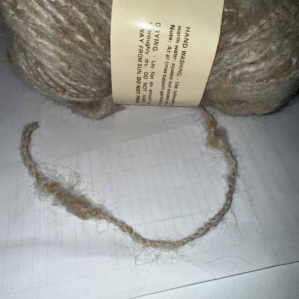 Vintage Unger Yarn - DISCO - #802 Natural - 1.5oz, approx 70yd, acrylic wool bld - Image 3 of 4